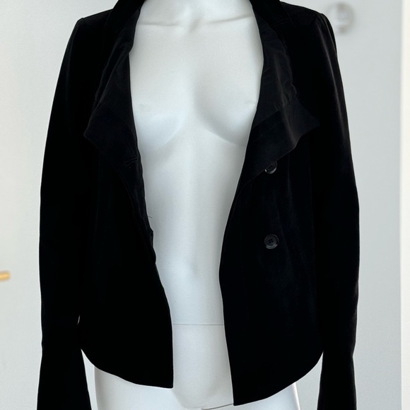 BCBG MaxAzria Drea Faux Suede Moto Jacket Black size XS - Picture 6 of 9